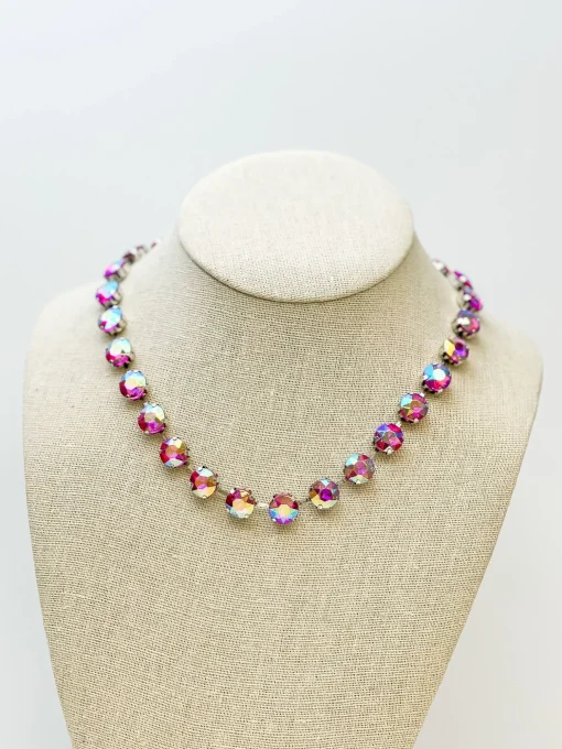 Chunky Glass Stone Necklace - Multi