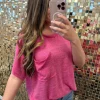 Claremont Tee by Mud Pie - Pink