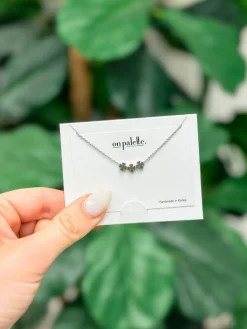 Classic Clover Trio Necklace - Silver