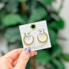 Classic Gold Ball Hoop Earrings