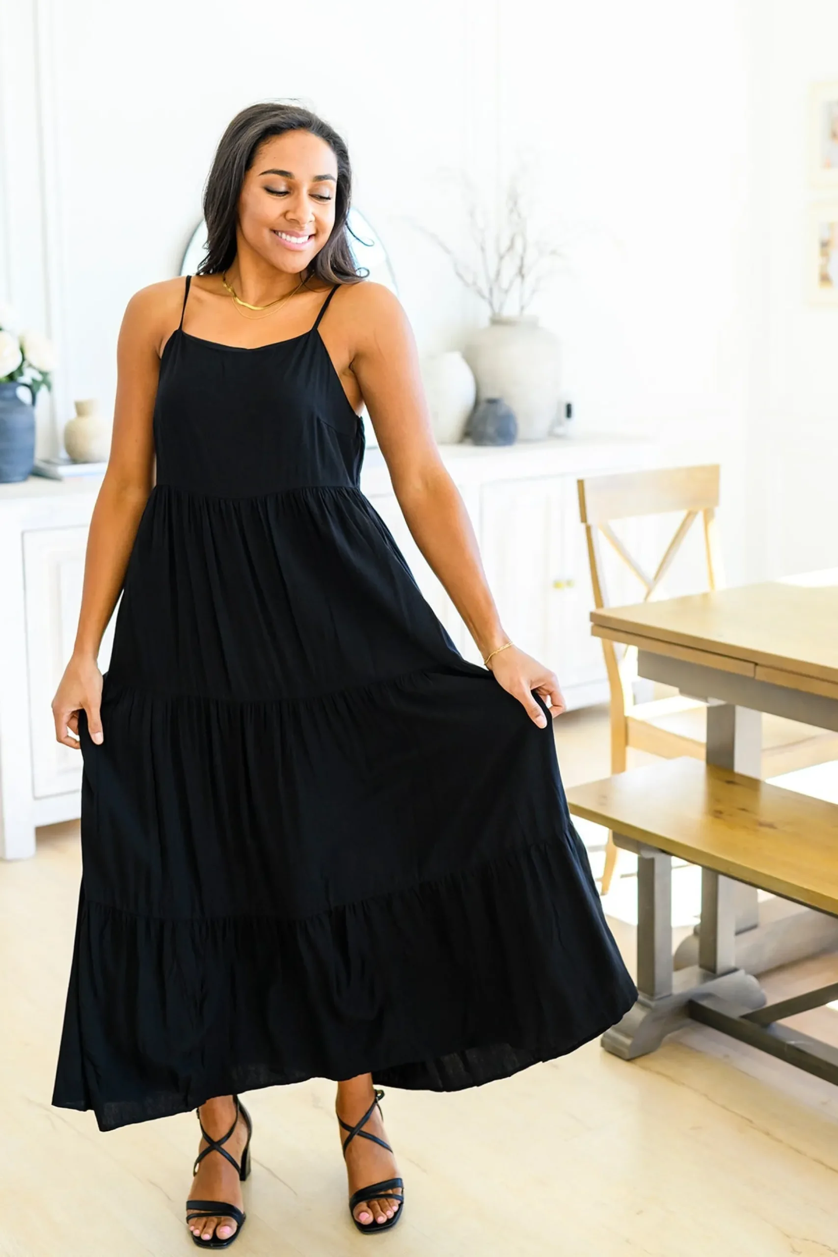 Classically Cool Tiered Maxi Dress