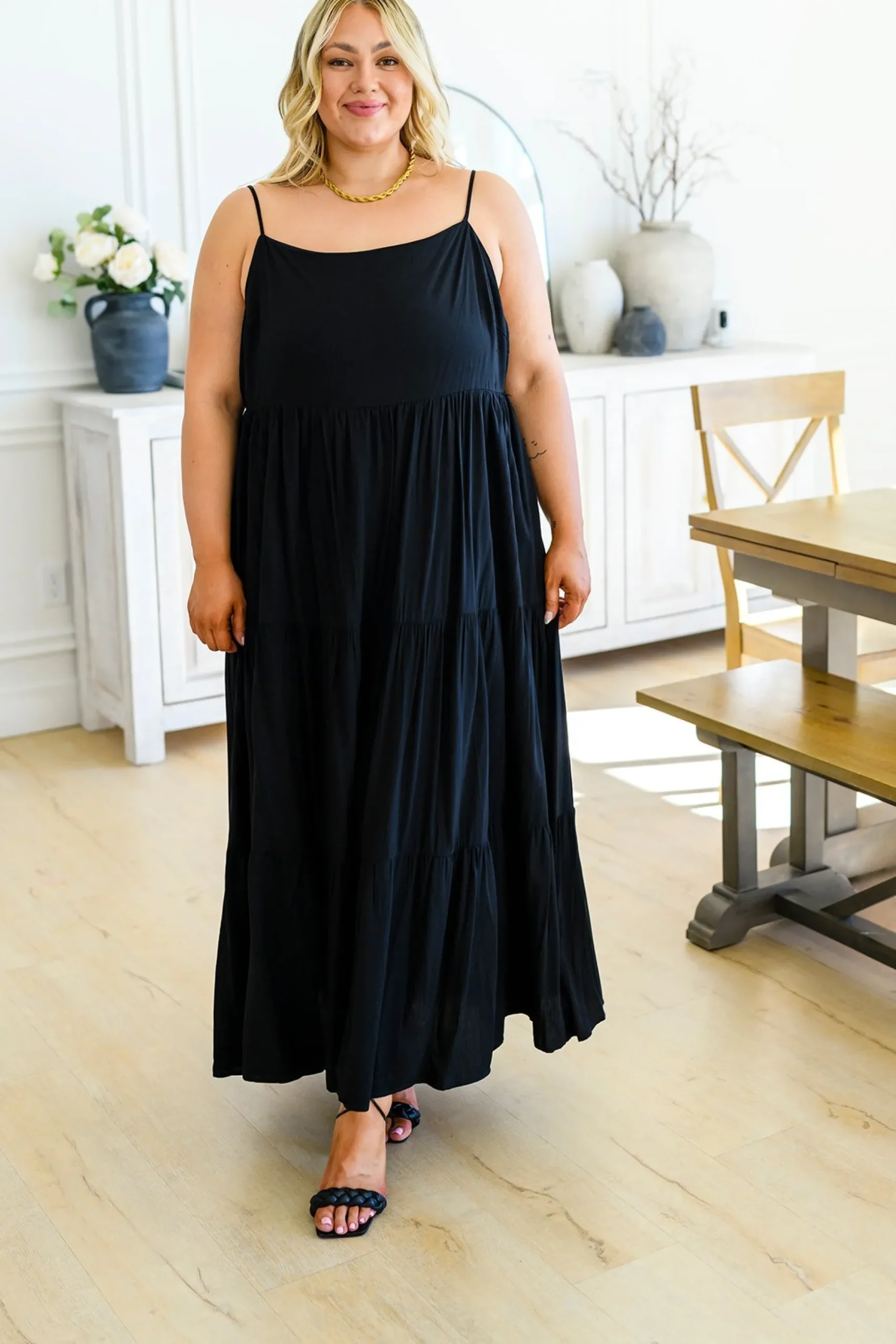 Classically Cool Tiered Maxi Dress