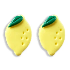 Clay Lemon Stud Earrings