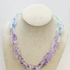 Clear Acetate Linked Necklace - Splatter