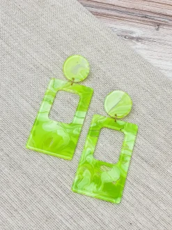 Clementine Groovy Statement Dangles - Green