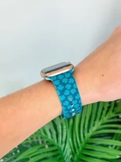 Clover Printed Silicone Smart Watch Band