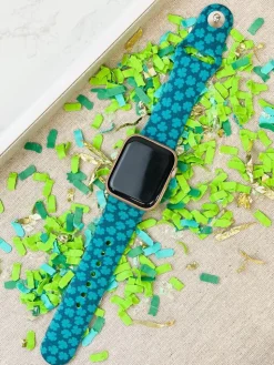 Clover Printed Silicone Smart Watch Band