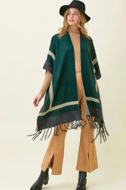 Colorblocked Tassel Kimono by Mystree