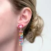 Colorful 'Mama' Epoxy Dangle Earrings