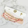 Cross Bracelet Set - Pink