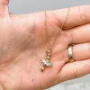 Cubic Zirconia Ballerina Pendant Necklace - Gold