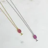 Cubic Zirconia Wine Pendant Necklaces
