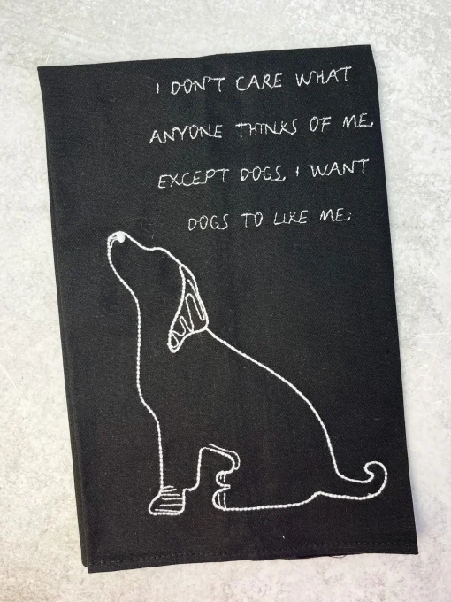 Dog Embroidered Towels by Mud Pie