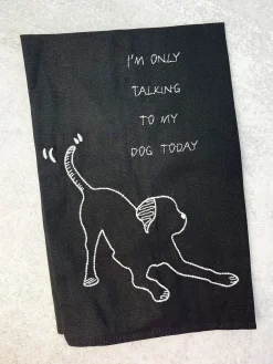 Dog Embroidered Towels by Mud Pie