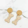 'Dog Mom' Treat Clay Dangle Earrings - Brown