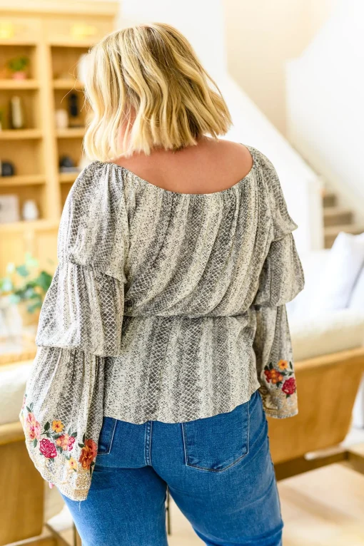 Don't Tempt Me Embroidered Blouse