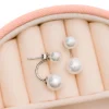 Double Pearl Stud Earrings