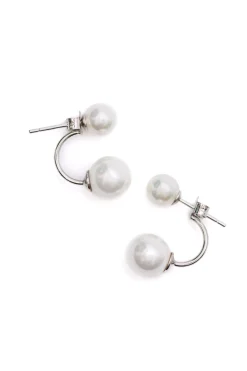 Double Pearl Stud Earrings