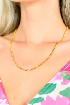 Eagerly Waiting Gold Plated Chain Necklace