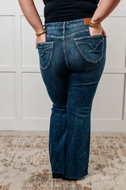 Edna High Rise Control Top Shield Pocket Flare Jeans by Judy Blue
