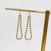 Elegant Metal Loop Dangle Earrings - Gold