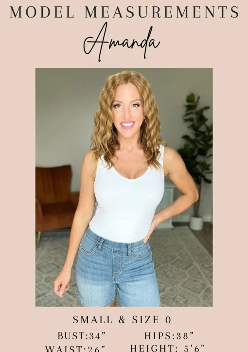 Elle High Rise Rhinestone Cutoff Shorts by Judy Blue