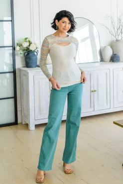 Evidently Extra Peekaboo Cut Out Top