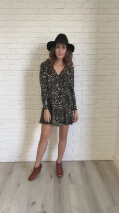 Fay Long Sleeve V Neck Romper