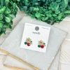 Festive Snowflake Stud Earrings - Gold