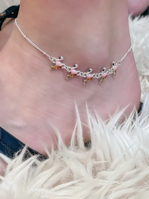 Flamingo Link Ankle Bracelet