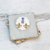Fleur de Lis Stud Earrings - Gold
