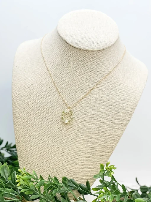 Flower Initial Pendant Necklace