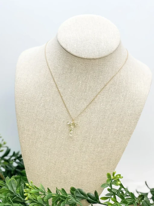 Flower Initial Pendant Necklace