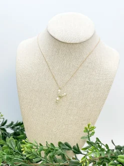 Flower Initial Pendant Necklace