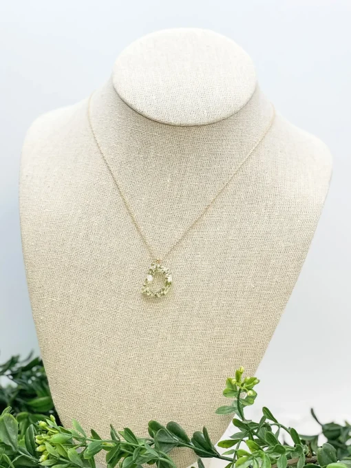 Flower Initial Pendant Necklace