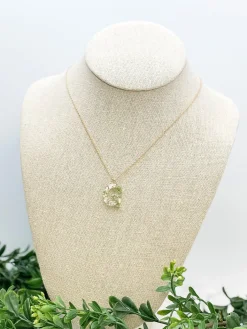 Flower Initial Pendant Necklace