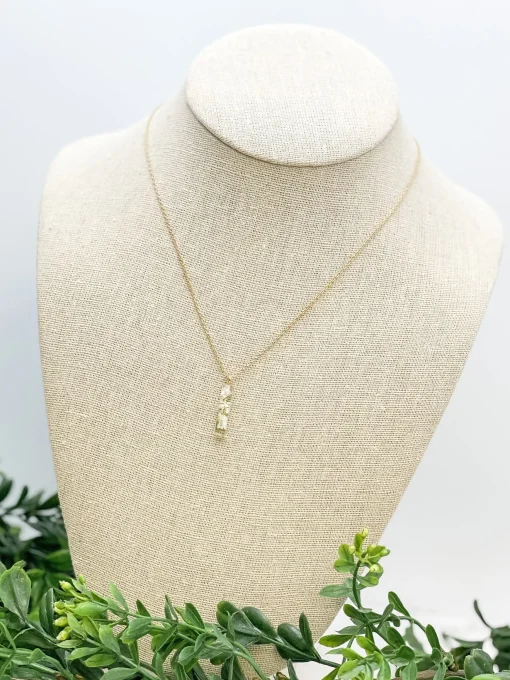 Flower Initial Pendant Necklace