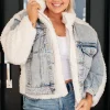 Full Send Sherpa Lined Denim Jacket