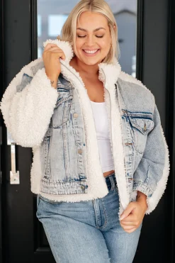 Full Send Sherpa Lined Denim Jacket