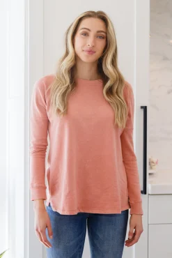 Fun Beginnings Raglan Top In Dusty Mauve