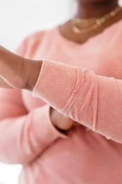 Fun Beginnings Raglan Top In Dusty Mauve