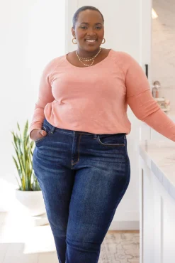 Fun Beginnings Raglan Top In Dusty Mauve