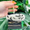Fuzzy Leopard Hair Clip Set