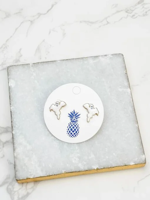 Ghost Signature Enamel Studs by Prep Obsessed