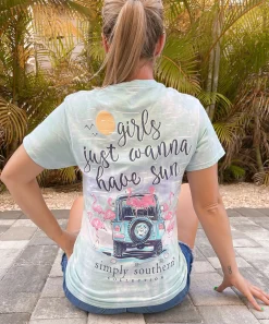 'Girls Just Wanna Have Sun' Short Sleeve Tie Dye Tee by Simply Southern