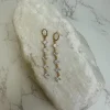 Glitzy Diamond Drop Chain Earrings - Crystal