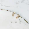 Glitzy Star Trio Drop Studs - Gold