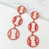 Glitzy Tiered Baseball Earrings