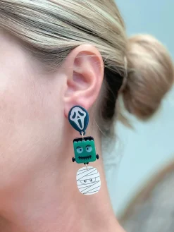 Glow in the Dark Mummy Dangle Earrings