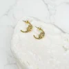 Gold Dipped Knot Hoop Earrings - Yellow Gold